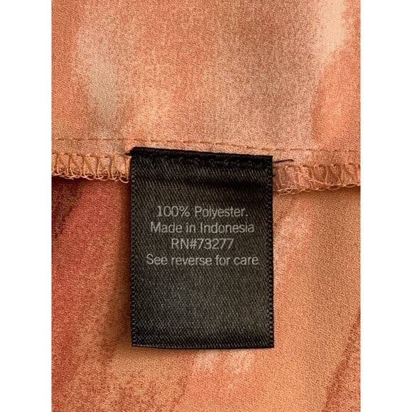 Simply Vera Vera Wang Womens V-Neck Blouse Abstract Print Polyester Medium - Picture 5 of 6